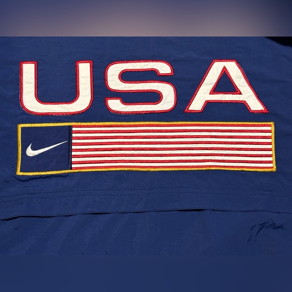 NIKE USA Olympic 1996 Track Field Swoosh Lined Windbreaker Jacket XXL - Picture 5 of 5